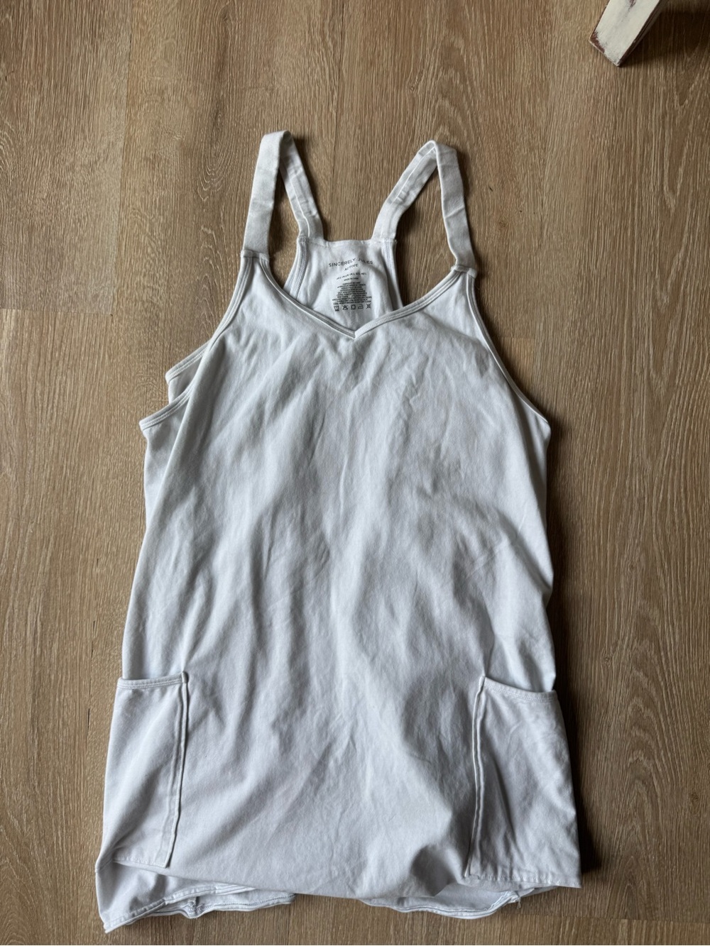 Women's White Racerback Athletic Dress